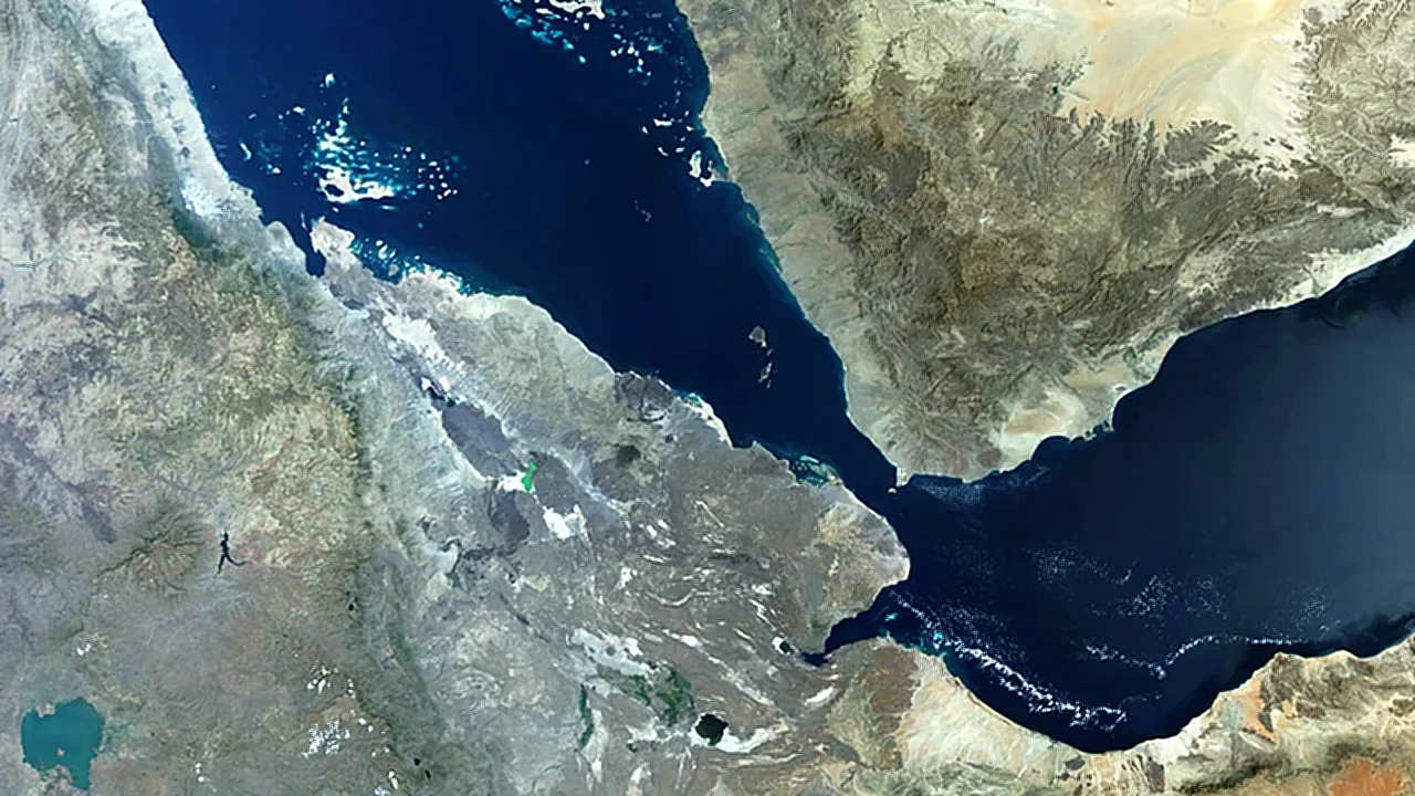 إيران تهدد بإغلاق خريطة توضح موقع مضيق باب المندب وتأثيره