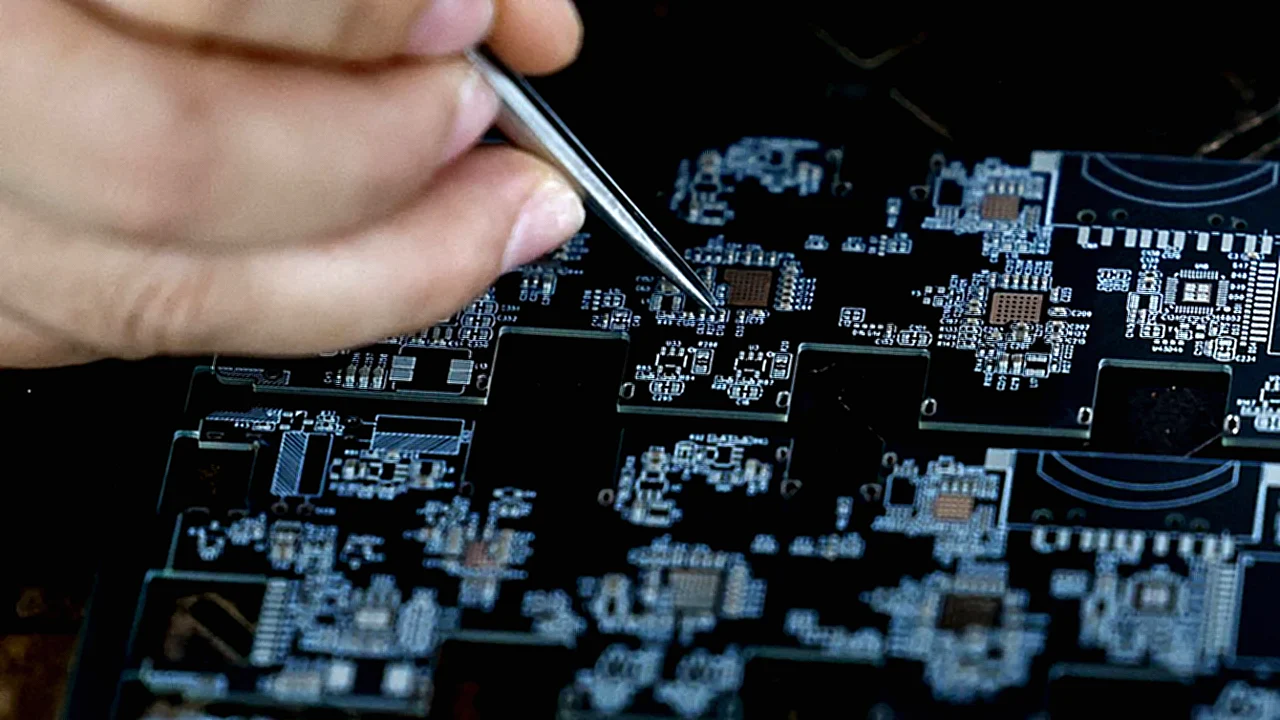 ارتفاع أسعار مكونات عامل يضبط مكونات إلكترونية على لوحة