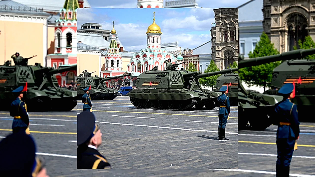 روسيا ت لغ الدبابات في موكب - ساحة ريد سكوير بدون دبابات