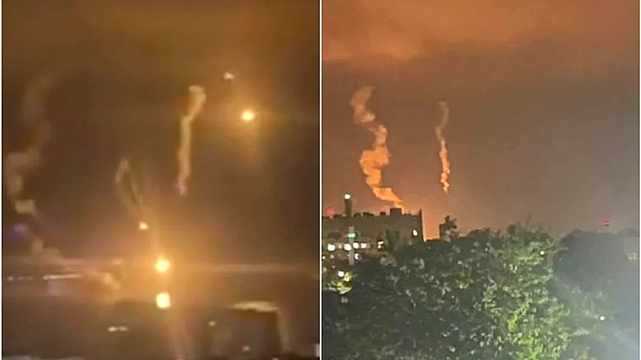 سقوط حطام طائرة حريق في محطة نفطية بميناء نوفوروسيسك بعد
