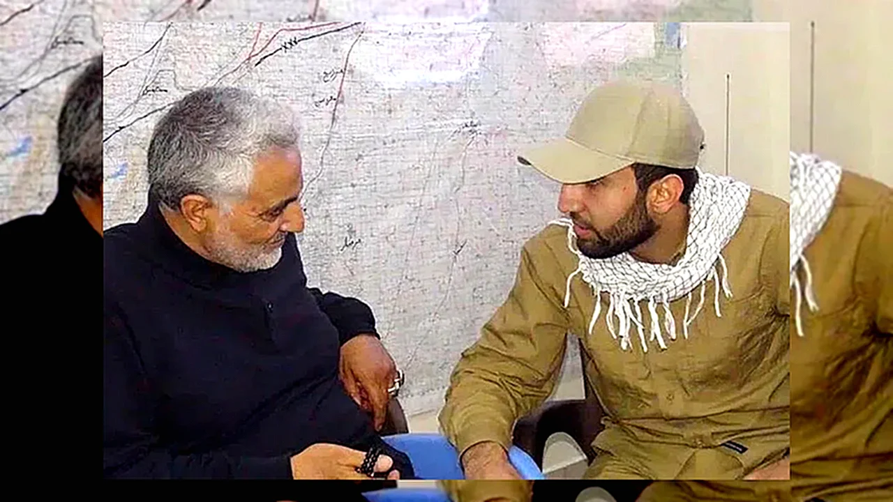 قائد ميليشيا مدعومة صورة لقائد ميليشيا كتائب حزب الله