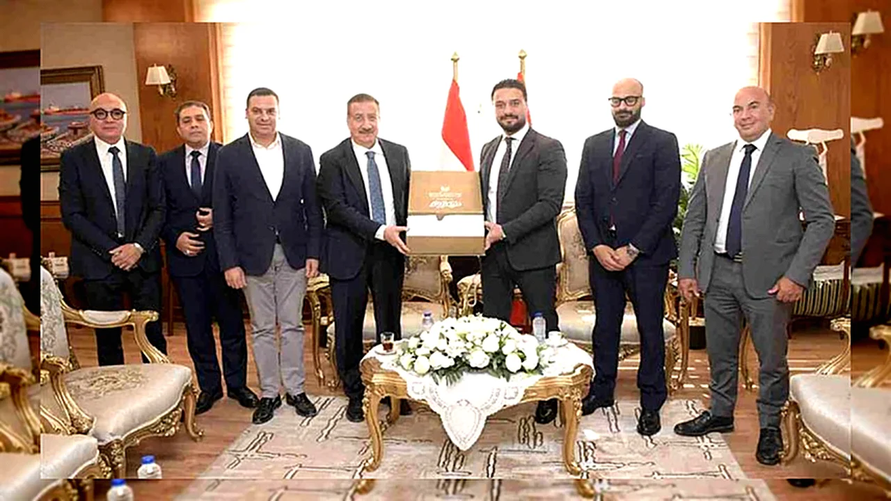 محافظ بورسعيد يستقبل لقاء محافظ بورسعيد مع وفد البنك