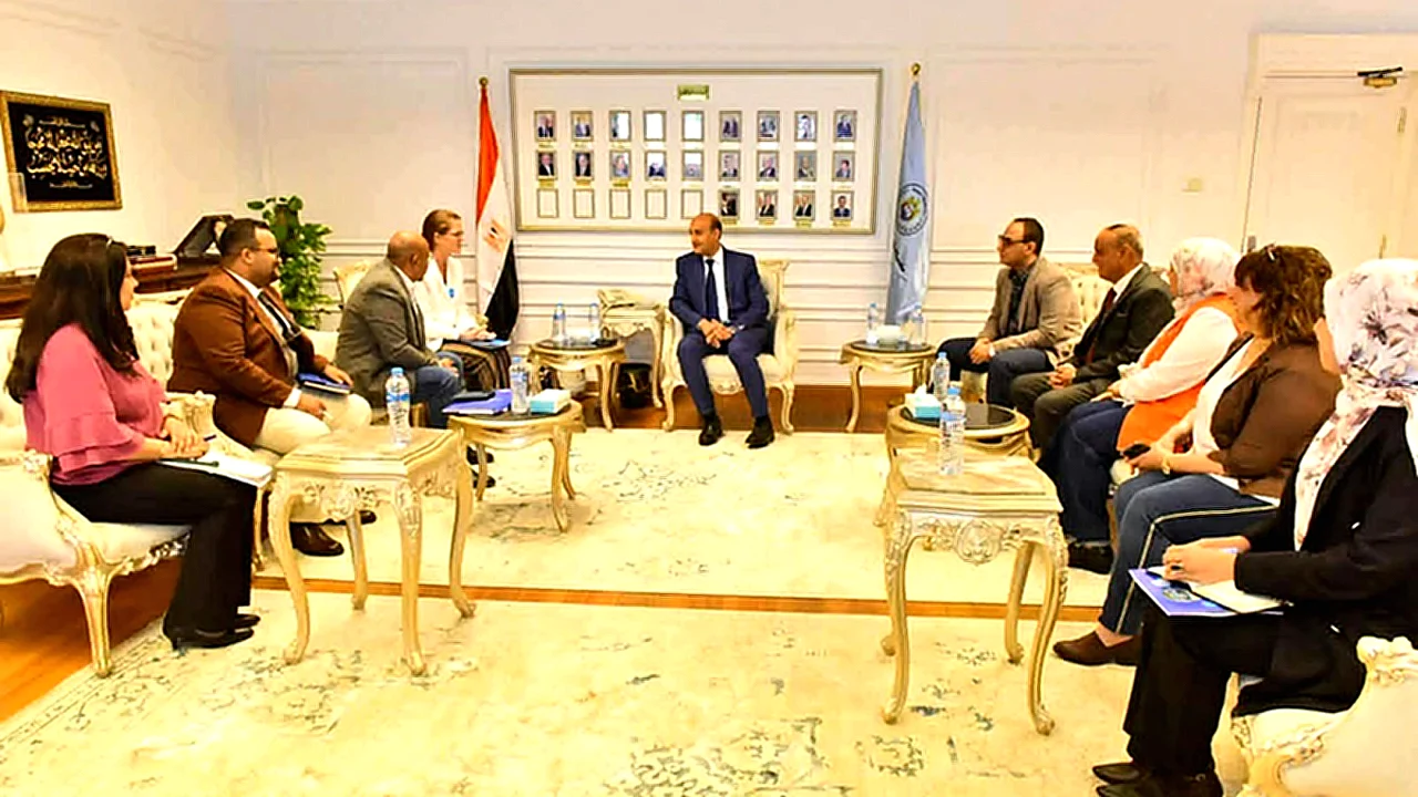 مشروعات مياه الشرب محافظ أسيوط يستقبل وفد اليونيسف لمتابعة