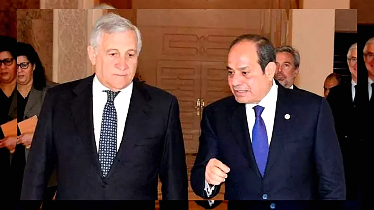 وزير الخارجية الإيطالي الرئيس السيسي يستقبل أنطونيو تاياني