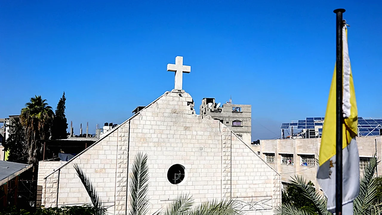 وفد مسيحي فلسطيني تهديد للمسيحيين - صورة كنيسة العائلة