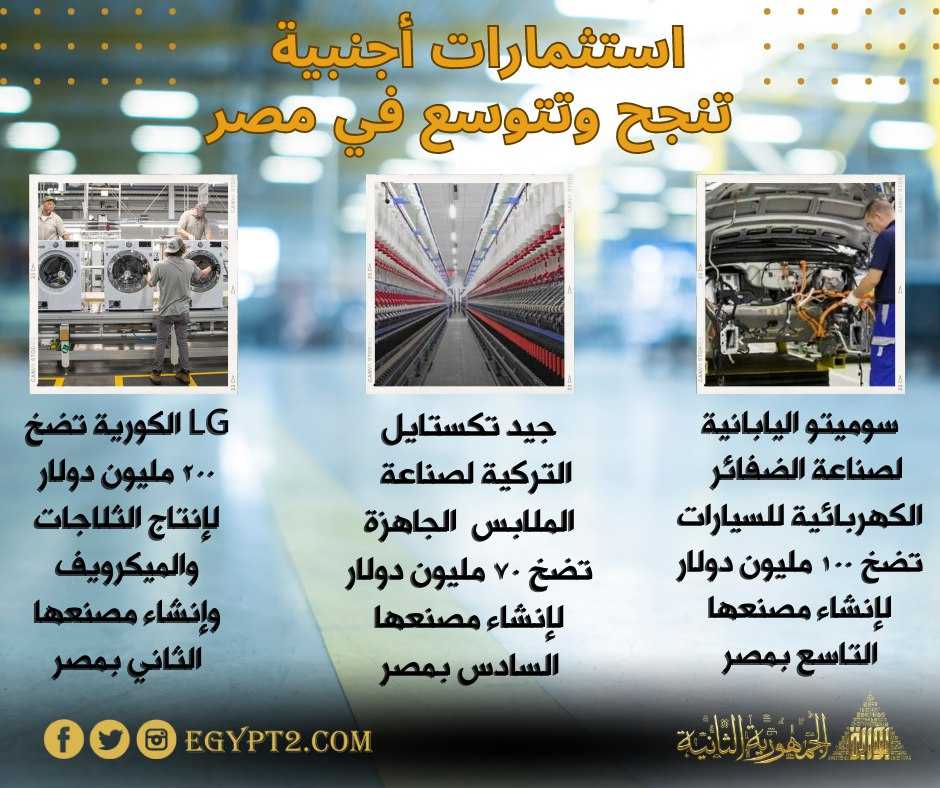 استثمارات أجنبية تنجح وتتوسع في مصر