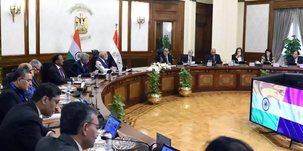 رئيس الوزراء المصري ونظيره الهندي1