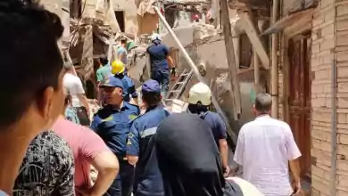 انهيار عقار الاسكندرية