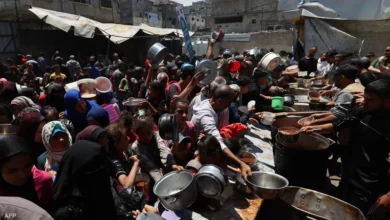 توزيع المساعدات في غزة